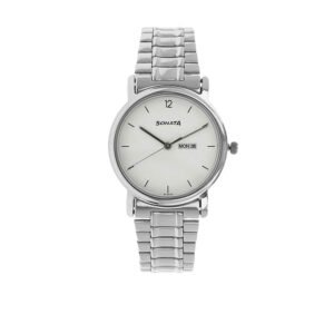 White Dial Silver Stainless Steel Strap Watch 1013SM06