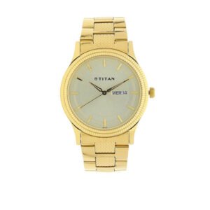 Champagne Dial Golden Stainless Steel Strap Watch 1650YM06