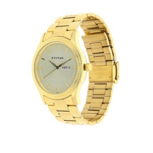 Champagne Dial Golden Stainless Steel Strap Watch 1650YM06