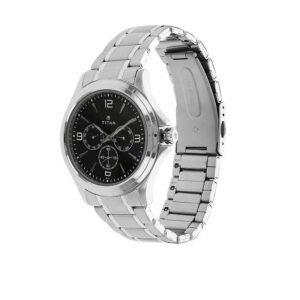 Black Dial Silver Stainless Steel Strap Watch 1698SM01