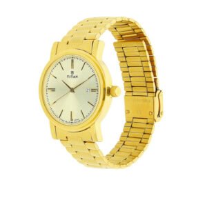 Champagne Dial Golden Stainless Steel Strap Watch 1712YM03