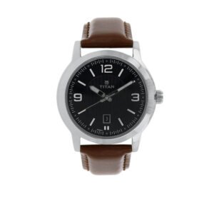 Black Dial Brown Leather Strap Watch 1730SL02