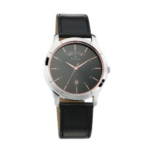 Workwear Watch with Anthracite Dial & Leather Strap 1767SL02