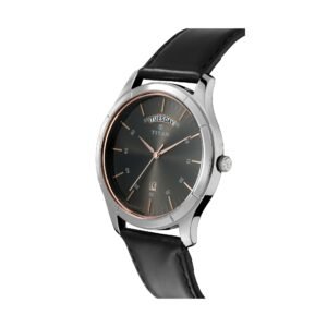 Workwear Watch with Anthracite Dial & Leather Strap 1767SL02