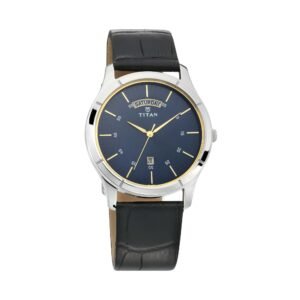 Workwear Watch with Blue Dial & Leather Strap 1767SL03