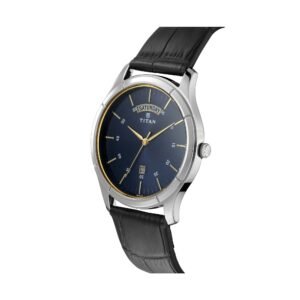 Workwear Watch with Blue Dial & Leather Strap 1767SL03
