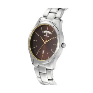 Workwear Watch with Brown Dial & Stainless Steel Strap 1767SM03