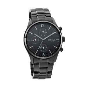 Titan Workwear Black Dial Multifunction Watch for Men 1805NM01