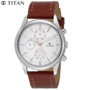Titan Silver Dial Multifunction Watch for Men 1805SL01