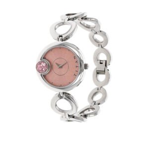 Pink Dial Silver Metal Strap Watch 2503SM01