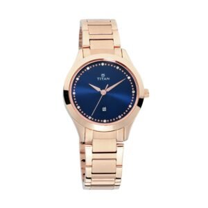 Titan Sparkle Blue Dial Analog Date Function Watch for Women 2570WM05