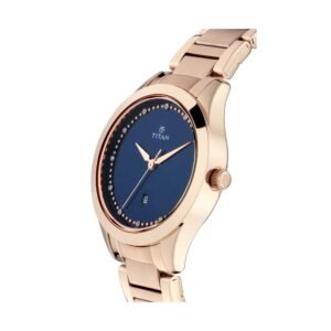 Titan Sparkle Blue Dial Analog Date Function Watch for Women 2570WM05