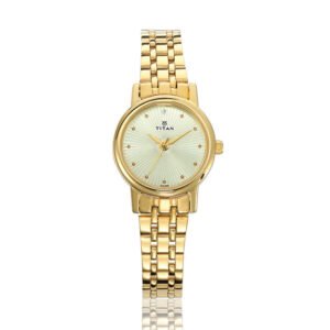 Champagne Dial Golden Stainless Steel Strap Watch 2593YM01