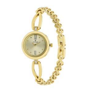 Champagne Dial Golden Metal Strap Watch 2601YM01
