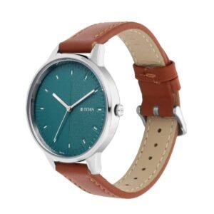 Workwear Watch with Green Dial Leather Strap 2648SL01