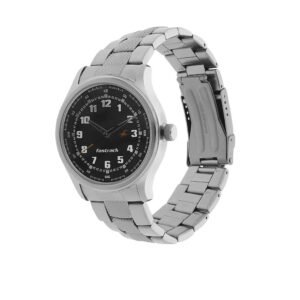 Black Dial Silver Stainless Steel Strap Watch 3001SM01