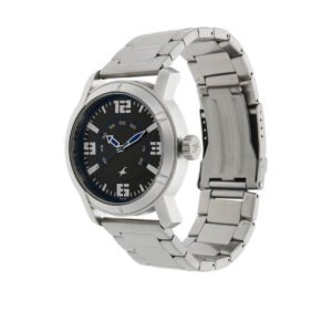 Black Dial Silver Metal Strap Watch 3021SM03
