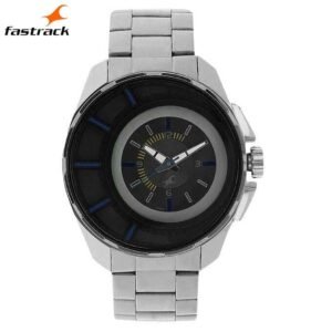 Black Dial Silver Stainless Steel Strap Watch 3133SM02