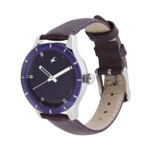 Purple Dial Purple Leather Strap Watch 6078SL05