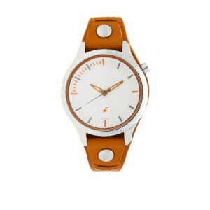 Motorheads White Dial Leather Strap Watch 6156SL02