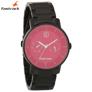 Fastrack – Pink Dial Analog Watch for Girls with Day and Date function 6198NM02