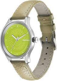 Green Dial Leather Strap Watch 6203SL01