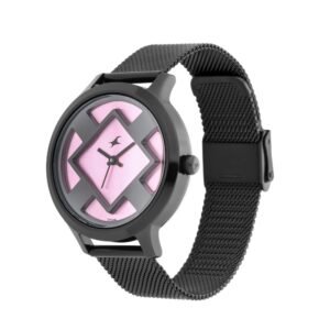 Fastrack – Fit Outs Pink Dial with Mesh Metal Strap 6210NM02
