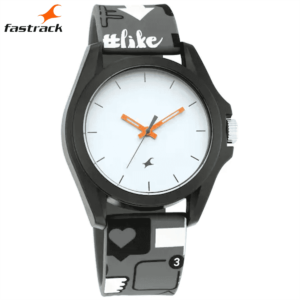 Fastrack Hashtag White Dial Analog Unisex Watches 68011PP04