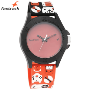 Fastrack Arcade from Fastrack – Red Dial Analog Unisex Watch 68013PP02
