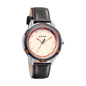 NXT White Dial Leather Strap Watch 7138KL01