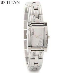 Titan Silver Dial Analog Watch for Women 9716SM01
