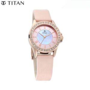 Titan Sparkle Pink Dial Analog Watch for Women 9798WL01