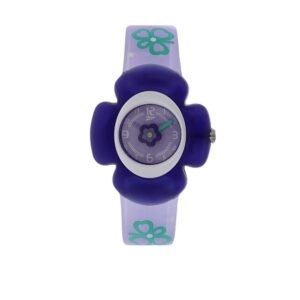 Purple Dial Watch with Plastic Case C4008PP03