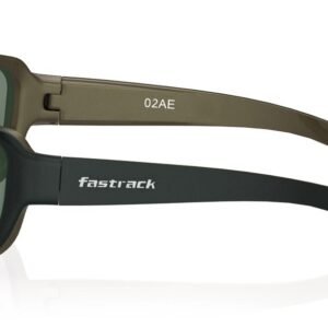 Fastrack Black Wraparound  Sunglasses For Men P117BK2