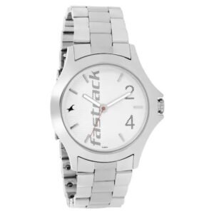 Fastrack Silver Dial Stainless Steel Strap Watch 3220SM01