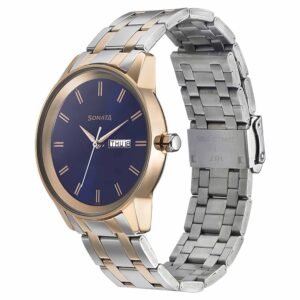 Sonata Wedding Edition – Blue Dial Bimetal Strap Watch 7133KM02