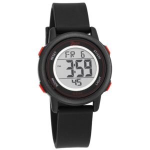 Digital Watch with Black Silicone Strap 16015PP01