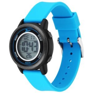 Digital Watch with Blue Silicone Strap 16015PP02