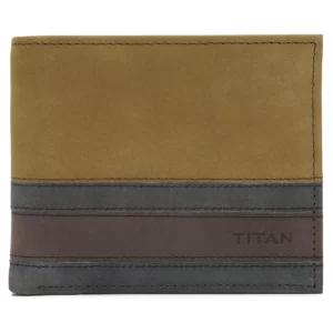 Titan Tan Leather Bifold Wallet for Men TW177LM1TN
