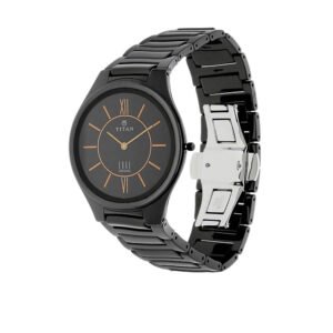 Titan Edge Ceramic Black Dial Analog Watch for Men 1696NC01