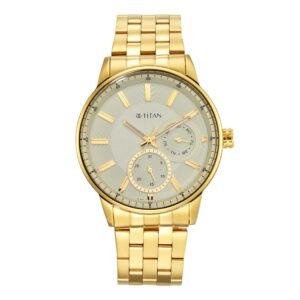 TITAN Regalia Opulent White Dial Two Toned Stainless Steel Strap Watch For Men 9441YM02