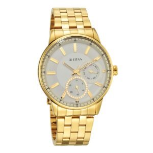 TITAN Regalia Opulent White Dial Two Toned Stainless Steel Strap Watch For Men 9441YM02