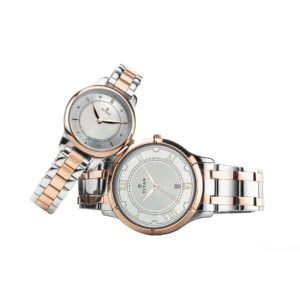 Titan Bandhan Silver White Analog Watch for Pair with Date Function 17752481KM01