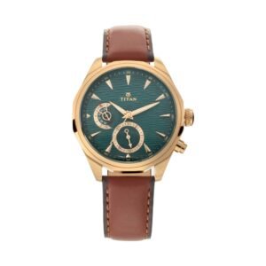 ?Titan – Multifunction Watch with Sea wave pattern on Sea Green Dial 1829QL01