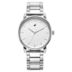 Fastrack Stunners Quartz Analog Silver Dial Watch for Men 3278SM04