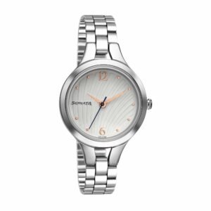 Sonata Workwear Analog Watch with White for Women 8151SM05