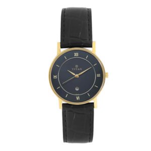 Titan Black Dial Analog Watch with Date Function for Men XZ-9162YL02