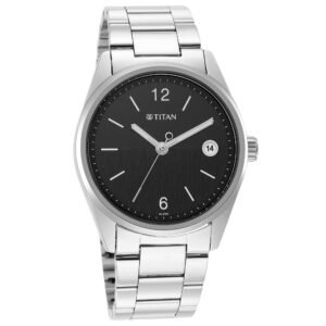 TITAN Titan Neo Black Dial Analog with Date Stainless Steel Strap watch for Men 1729SM08