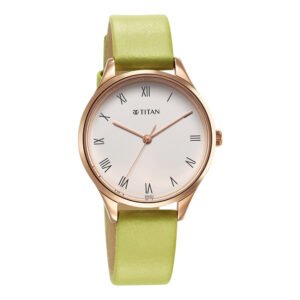 Titan Workwear Green Leather Strap watch for Women – 2649WL03