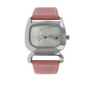 Fastrack Quartz Analog Silver Dial Leather Strap Watch For Women – 6091SL01